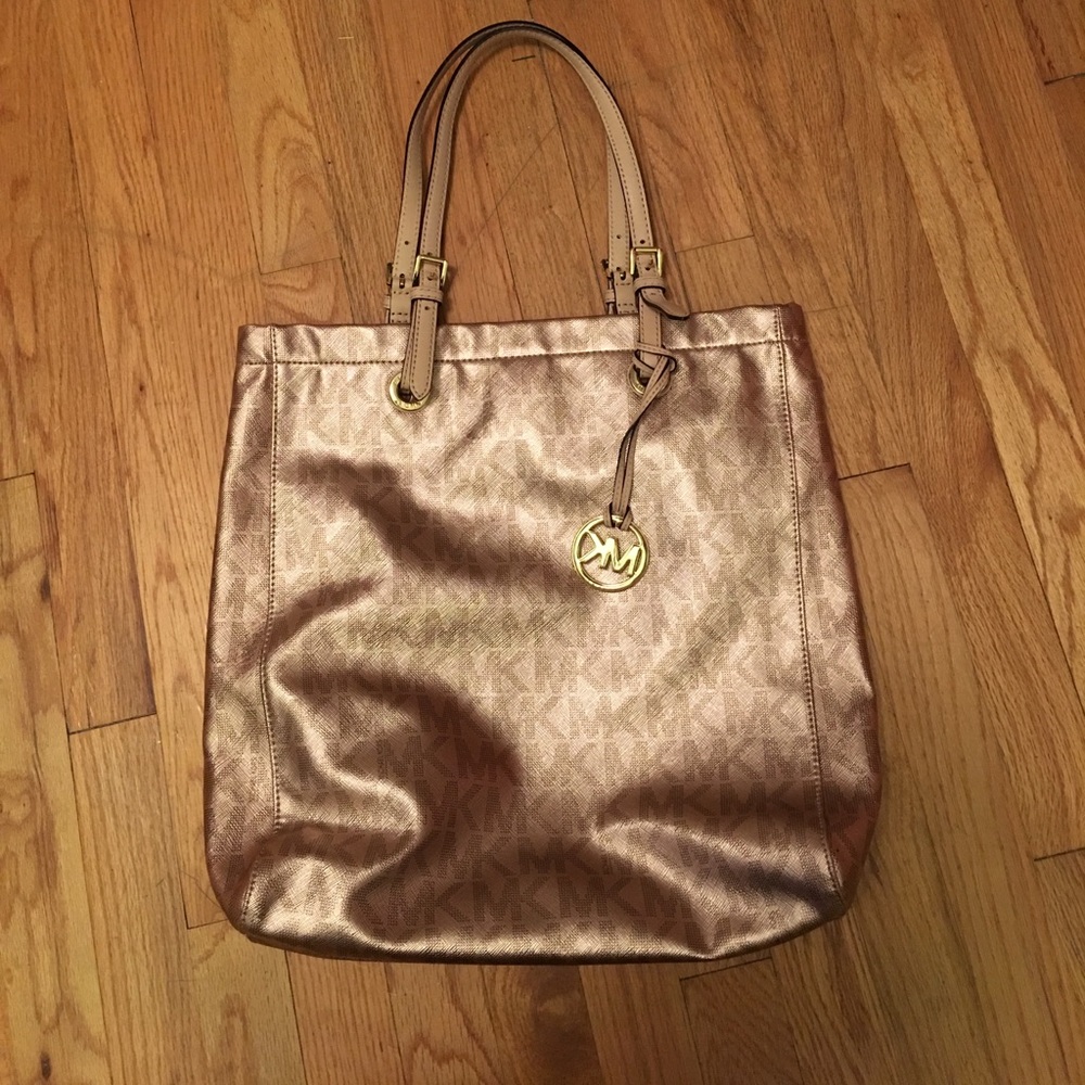 RESERVED: Michael Kors Large Rose Gold Matte Tote